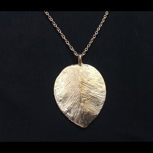 NEW Gold leaf Necklace extra long chain